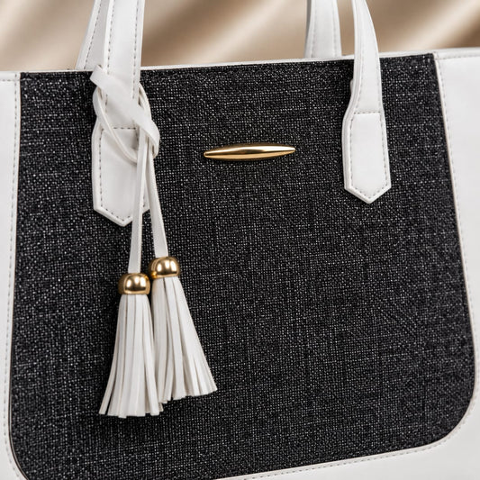 Chic Dual-Tone Tote Bag