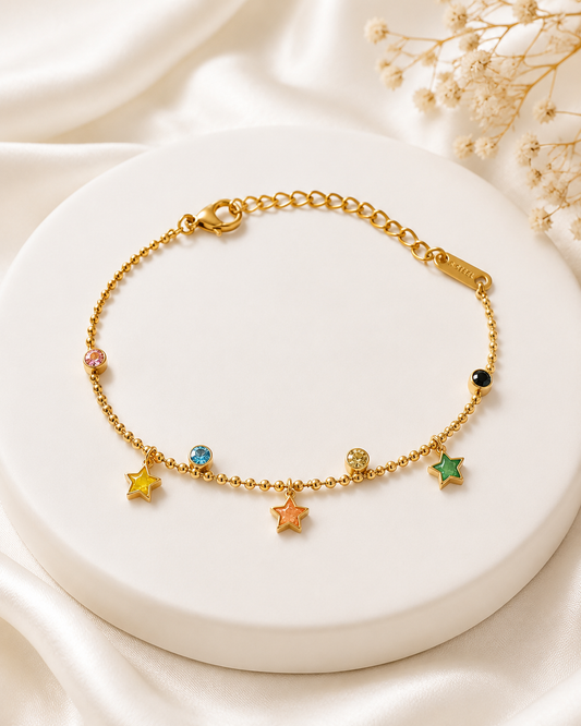 Premium Star Charm Stainless Steel Anklet