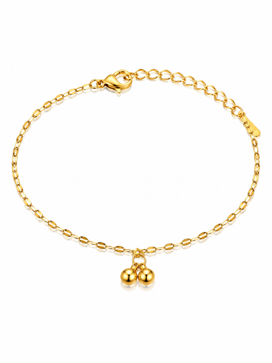 Premium Gold Bead Charm Stainless Steel Anklet