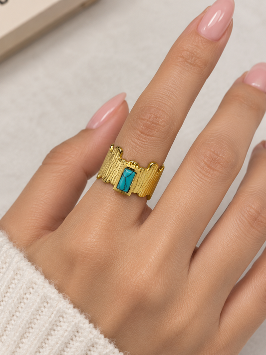 Turquoise Statement Adjustable Ring