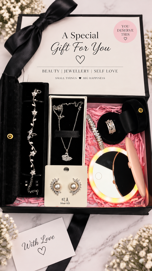 Luxury LED Makeup Mirror & Jewellery Gift Box