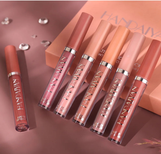 HANDAIYAN Set of 6 NonStick Cup Liquid lipstick , Long-Lasting Lip Gloss Gift Box – Matte Finish Lip Gloss, Resistant to Fading