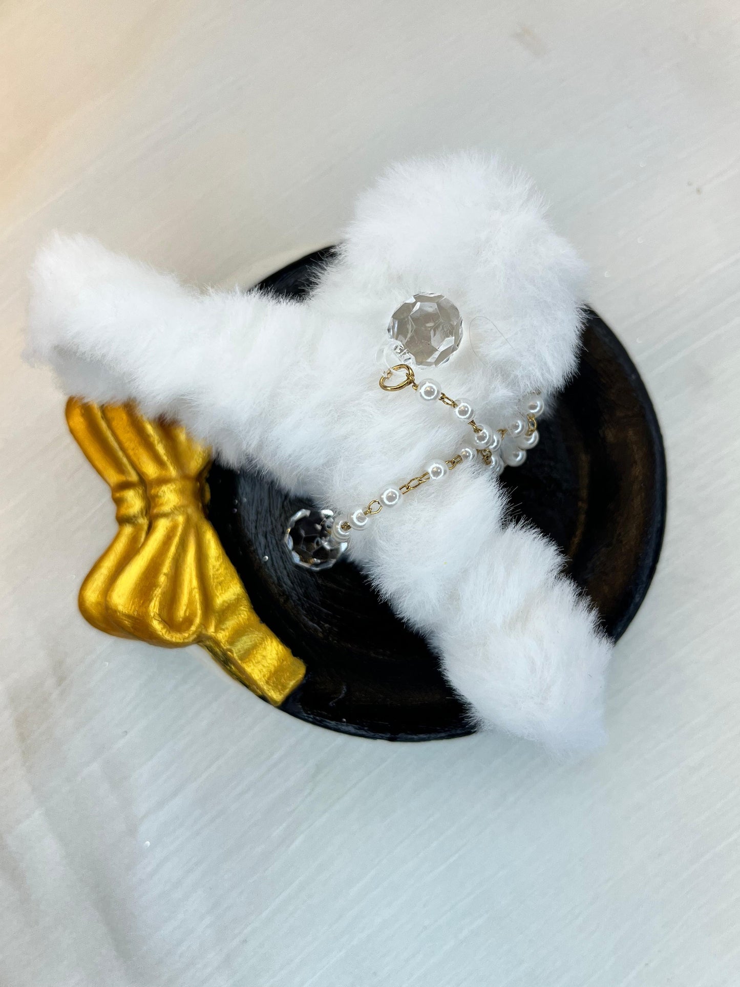 Furry Glam Crystal Hair Clip