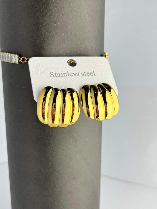 Bold & Sleek Stainless Steel Earrings🥰